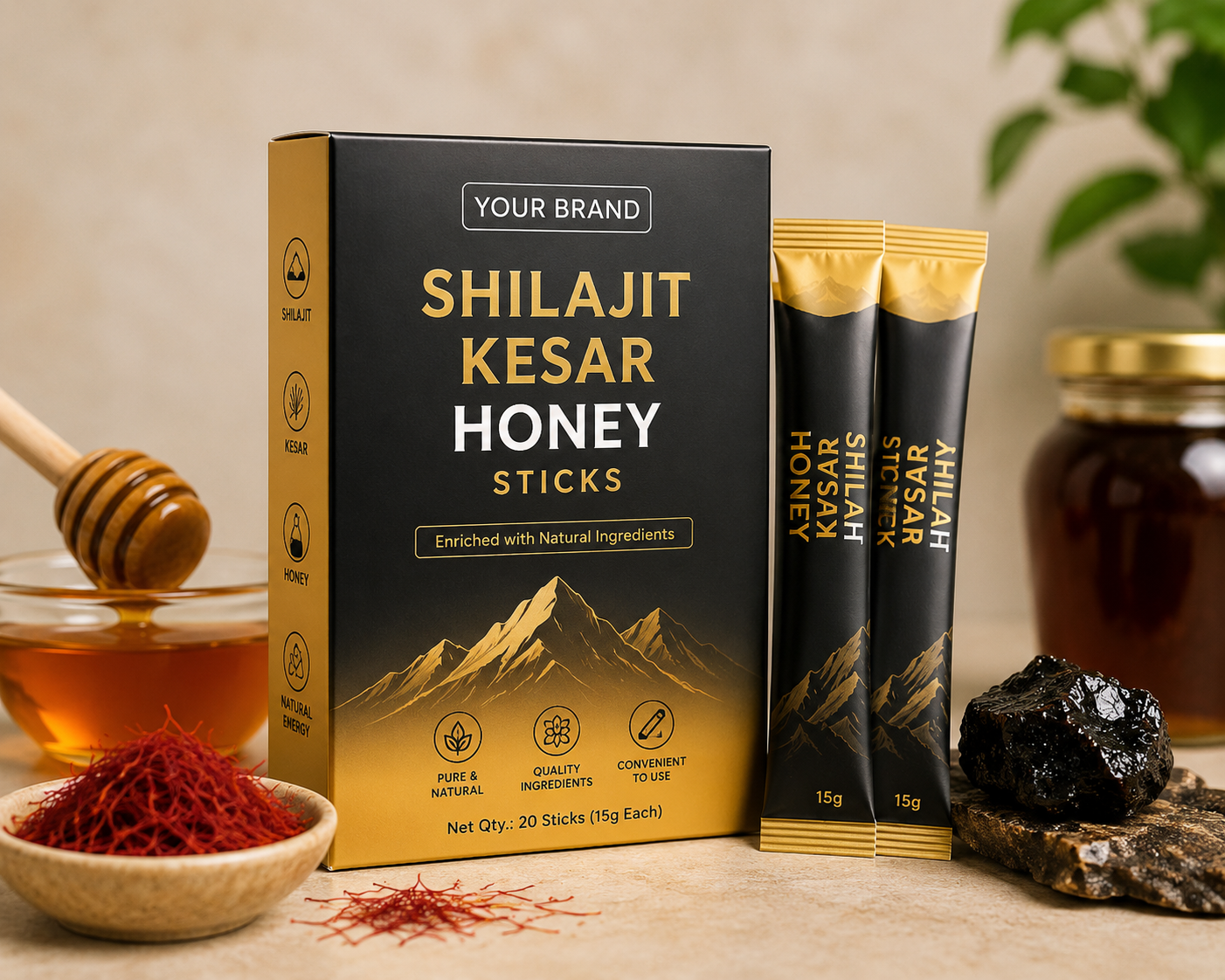 SHILAJIT KESAR HONEY STICKS